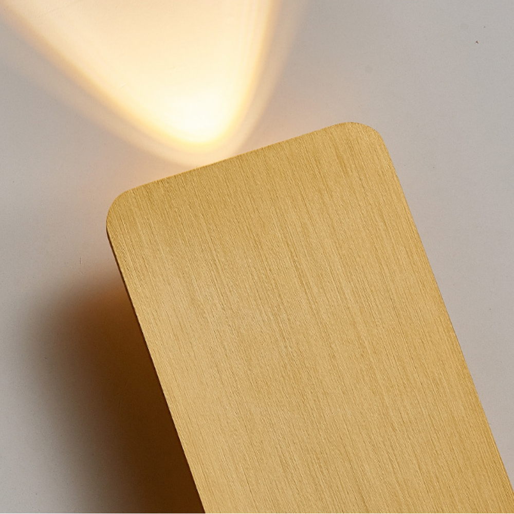 Muto Moderne quadratische Innenwandlampe Metall/Acryl Schlafzimmer/Wohnzimmer