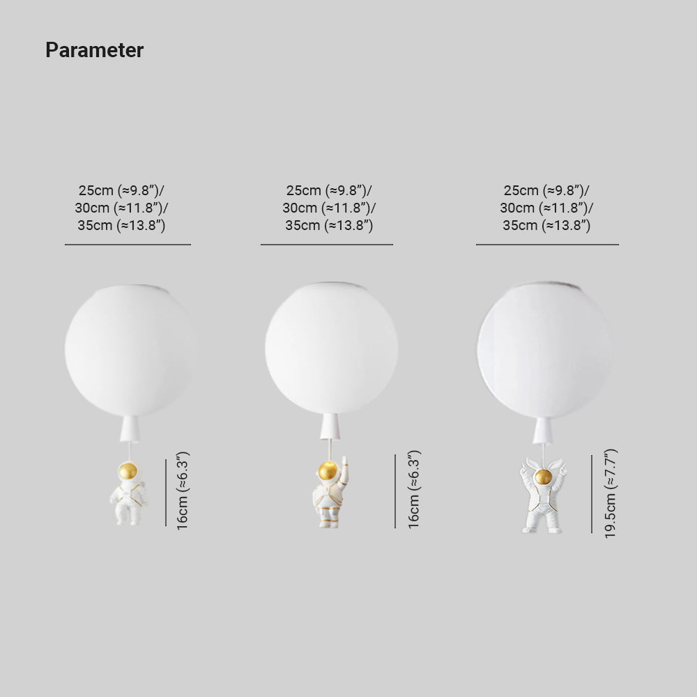 Aria Modern Astronaut Balloon LED Deckenleuchte 8 Farben Kinderzimmer