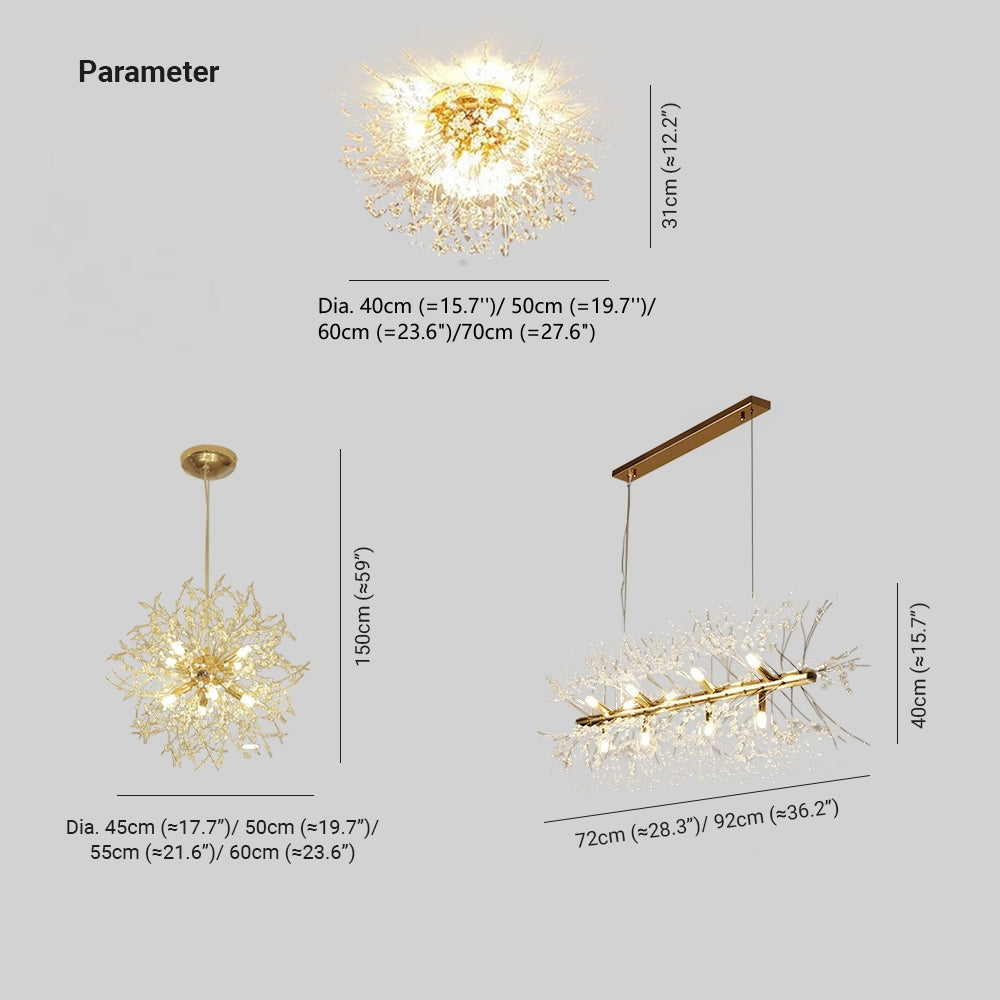Kristy Pendelleuchte Hängelampe Gold Ess/Wohnzimmer Modern Design LED