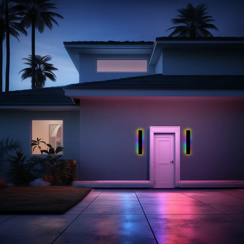 Arisha Minimalistische Wasserdichte LED Außenwandleuchte Schwarz Garten Korridor