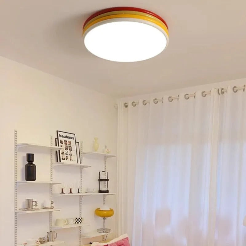 Arisha Modern LED Deckenleuchte Rot Metall Schlaf Ess Wohnzimmer