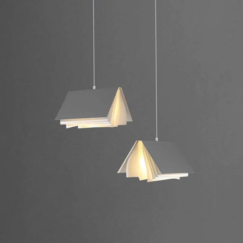 Arisha Design LED Pendelleuchte Weiß Schlafzimmer/Wohnzimmer Stoff