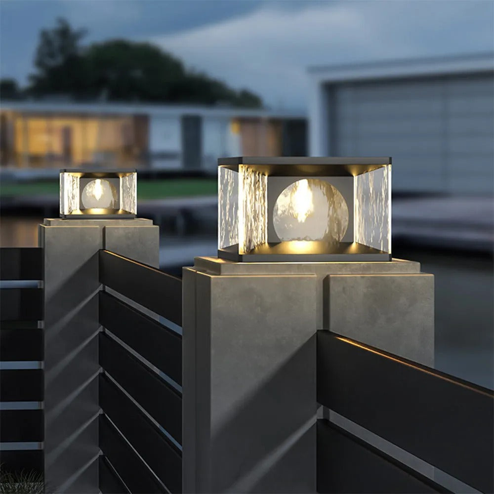 Ray Modern LED Außenleuchte Weiß Solar Garten/Balkon Metall/Glas