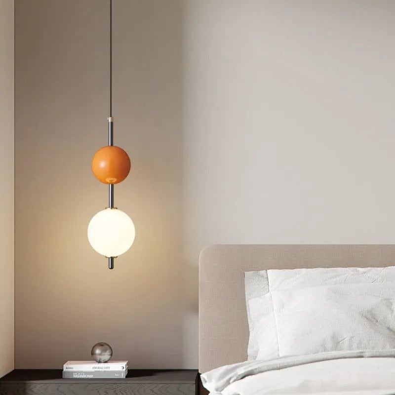 Valentina Modern LED Pendelleuchte Rot Metall Schlafzimmer Wohnzimmer