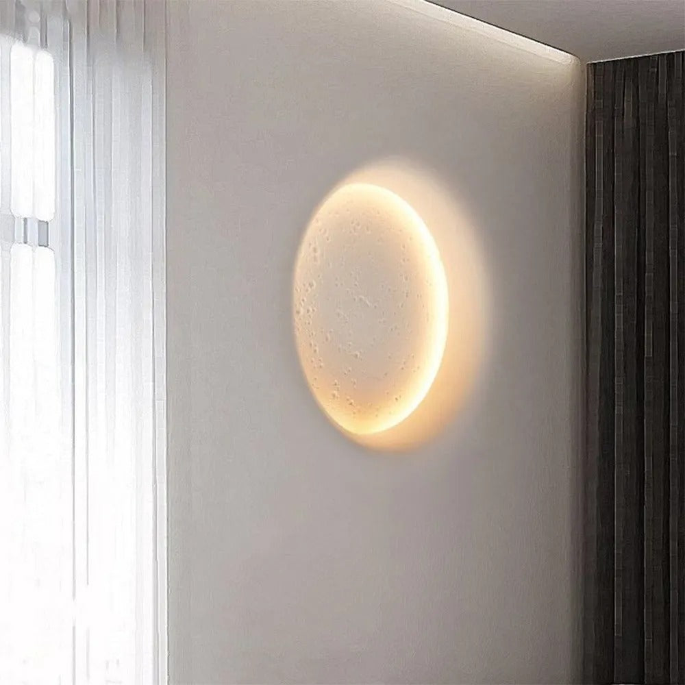 Aria Mond Wandmalerei Lampe Fernbedienung Dimmbar, 2 Stil