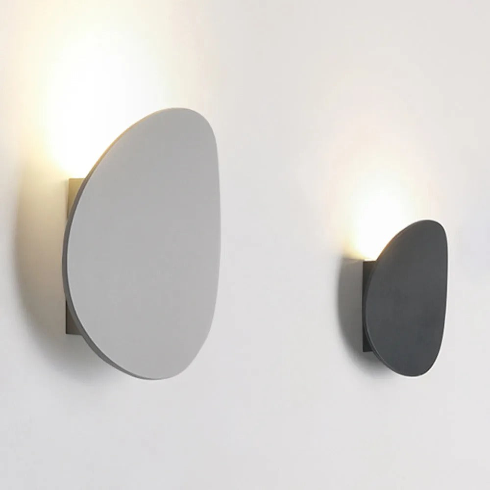 Ray Moderne minimalistische Kieselsteine geformt LED Außenwandleuchte Schwarz/Grau Terrasse Metall/Acryl Außenbereich Wasserdicht2 Farben, 18CM Lang