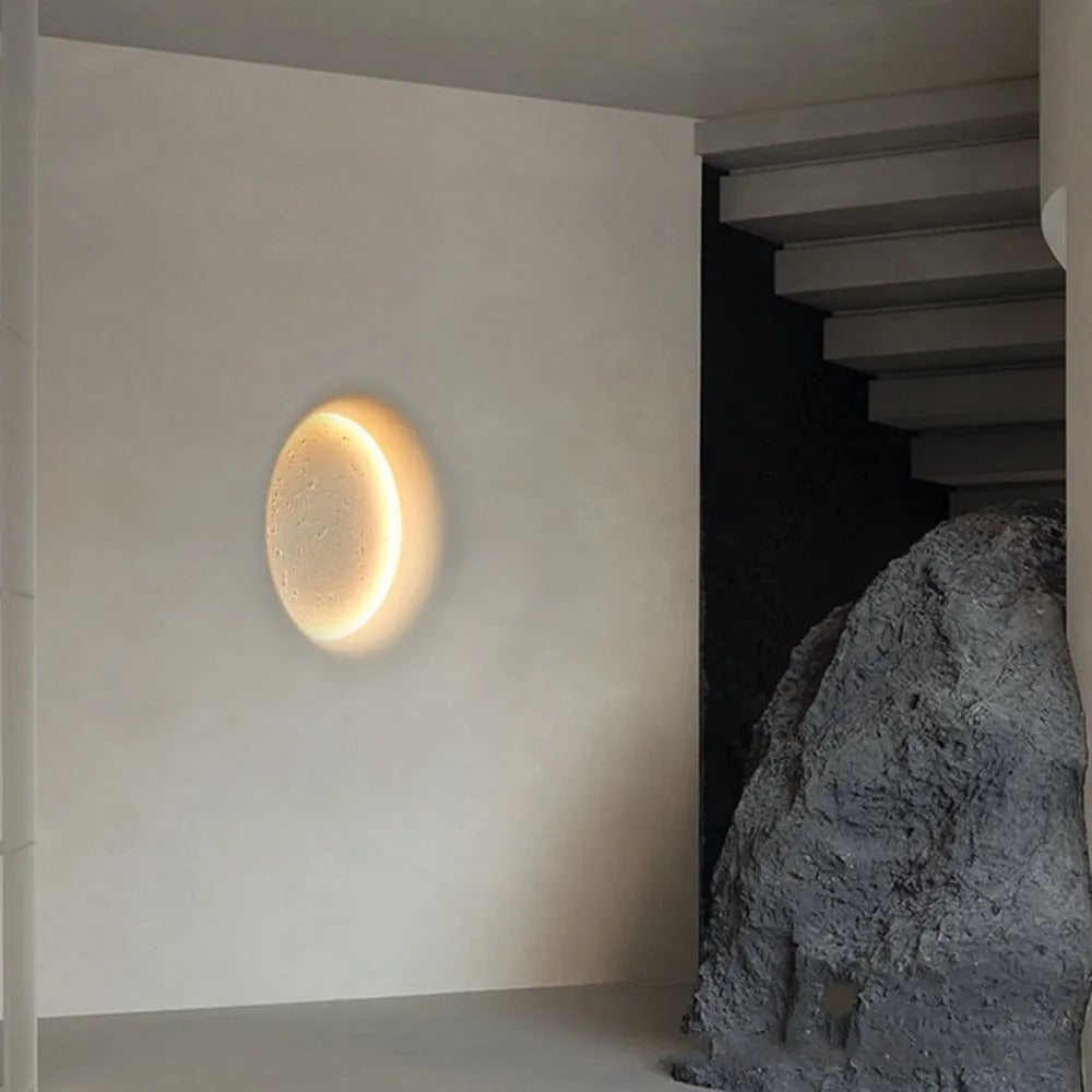 Aria Mond Wandmalerei Lampe Fernbedienung Dimmbar, 2 Stil