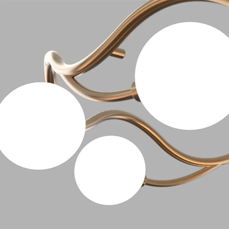 Valentina Moderne LED Pendelleuchte Wohnzimmer/Schlafzimmer Weiß/Gold