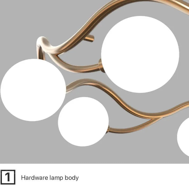 Valentina Moderne LED Pendelleuchte Wohnzimmer/Schlafzimmer Weiß/Gold