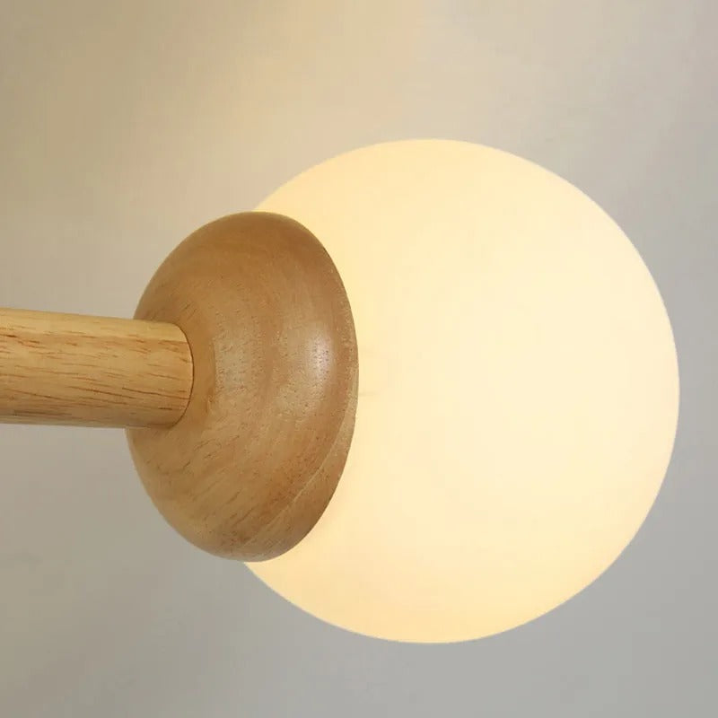Muto Modern LED Deckenleuchte Ess/Wohn/Schlafzimmer Holz/Glas