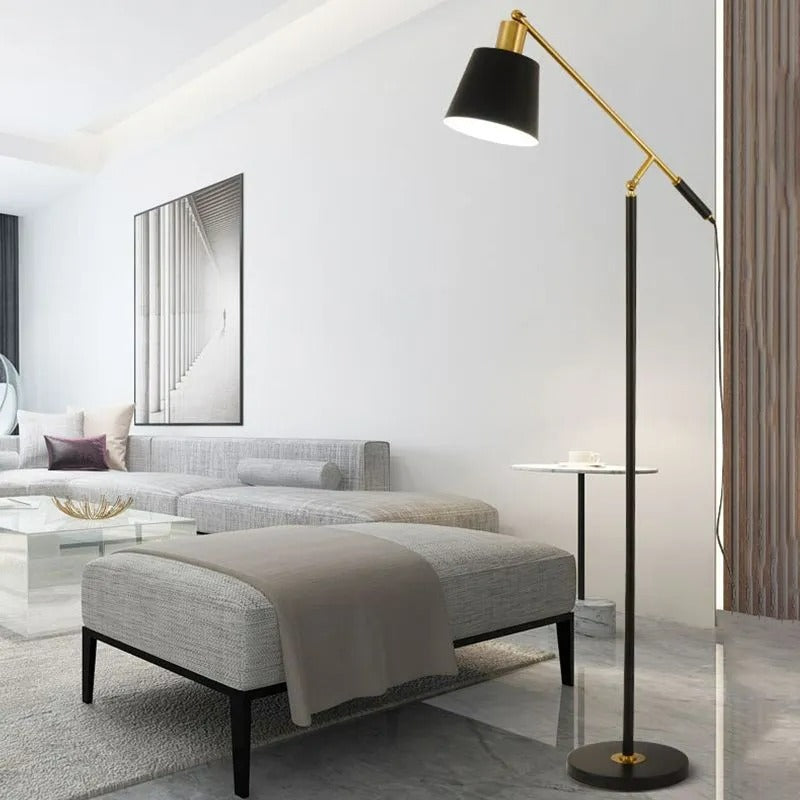 Mira Modern LED Verstellbar Stehlampe Schwarz Wohn/Schlafzimmer Metall 160CM Lang