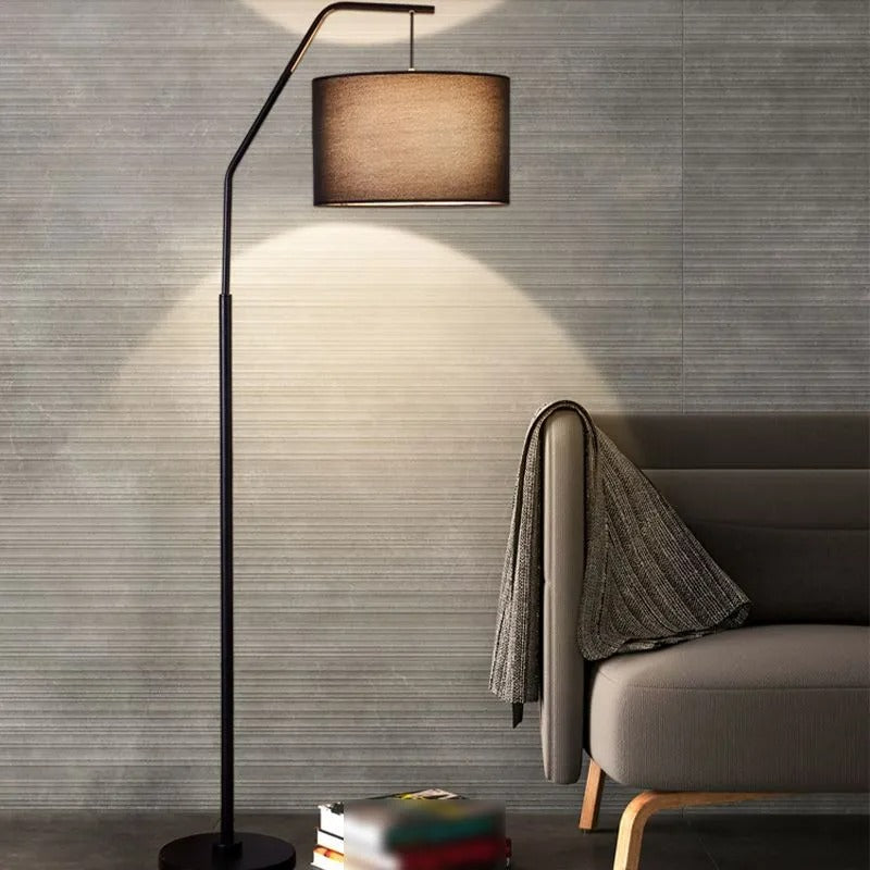 Arisha Modern Stehleuchte Cylinder, 6 Farben, Wohnzimmer, Metall Stoff
