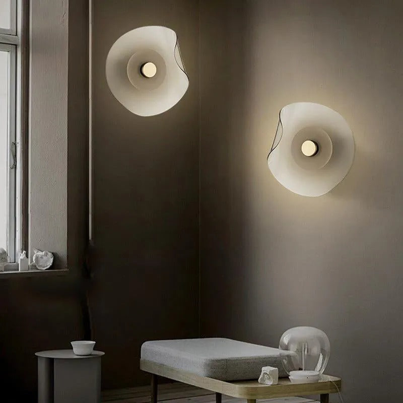 Arisha Wandleuchte, 2 FarbenInnen Schlaf/Wohnzimmer Metall/Glas