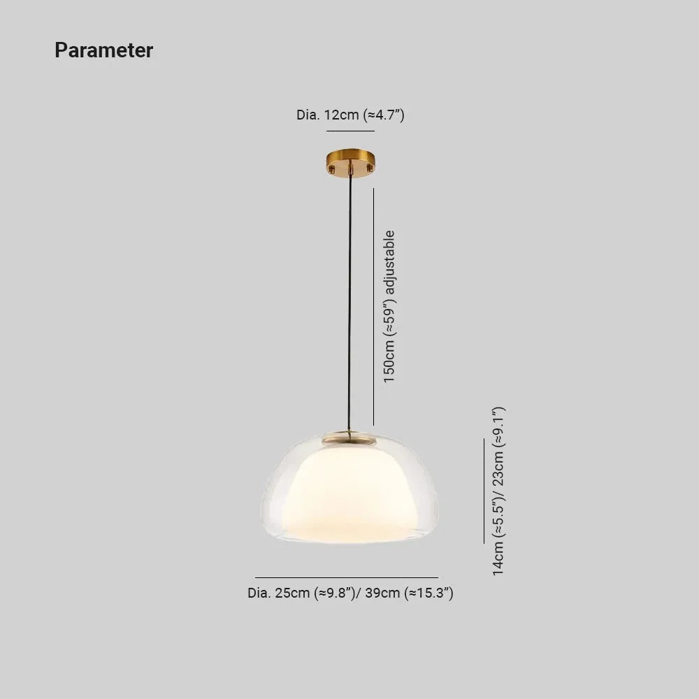 Valentina Modern LED Pendelleuchte Glas Metall Schlaf/Wohnzimmer