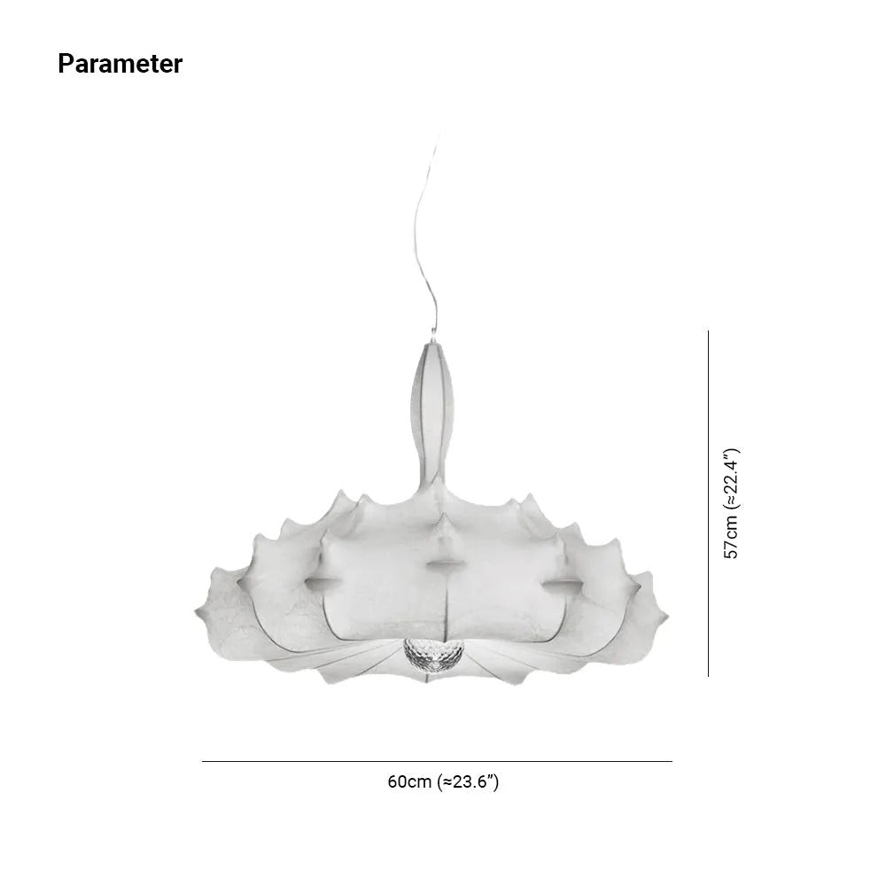 Ritta Pendelleuchte, Kunstseide, Durchmesser 60cm