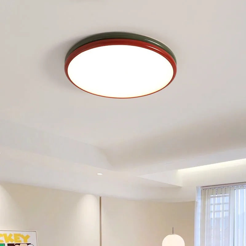 Arisha Modern LED Deckenleuchte Rot Metall Schlaf Ess Wohnzimmer