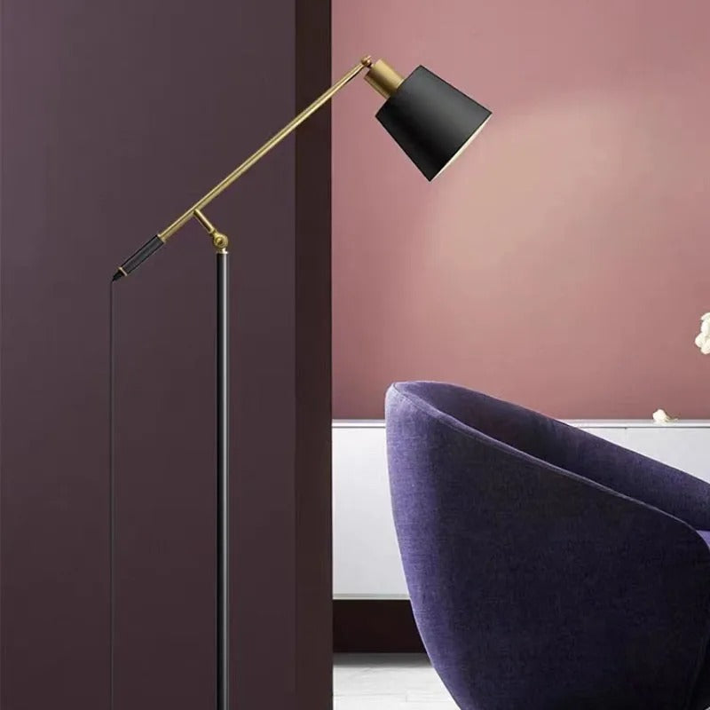 Mira Modern LED Verstellbar Stehlampe Schwarz Wohn/Schlafzimmer Metall 160CM Lang