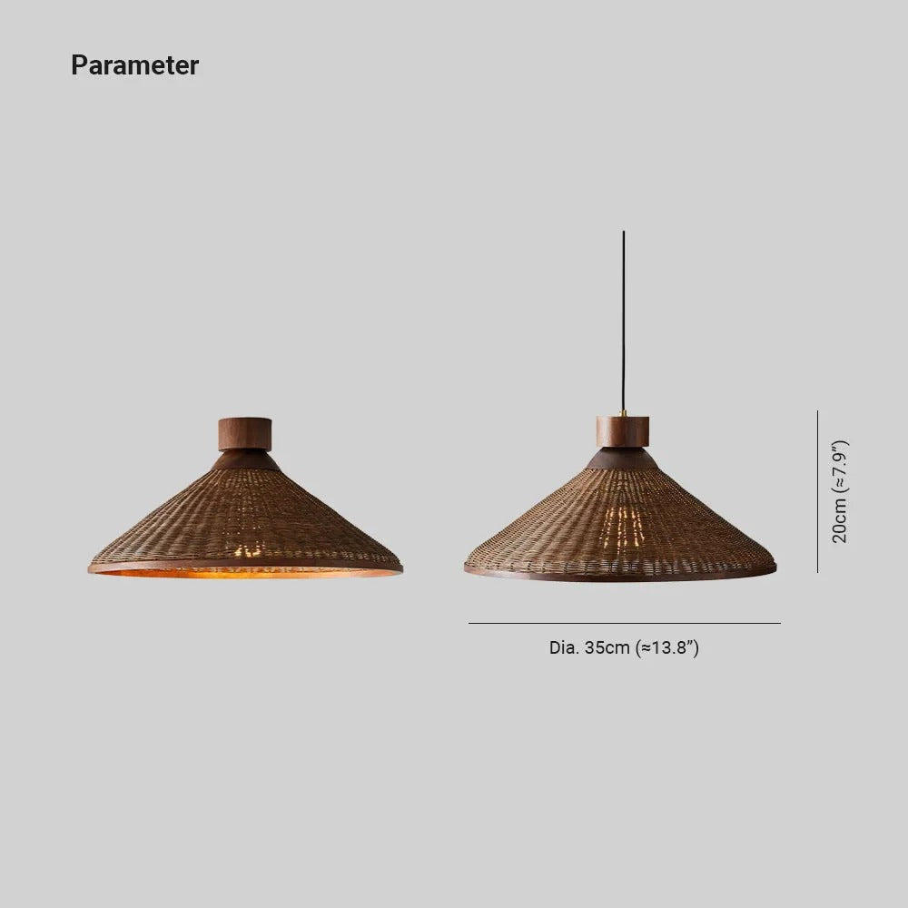 Silva Retro Design LED Pendelleuchte Rattan Wohnzimmel/Esstisch