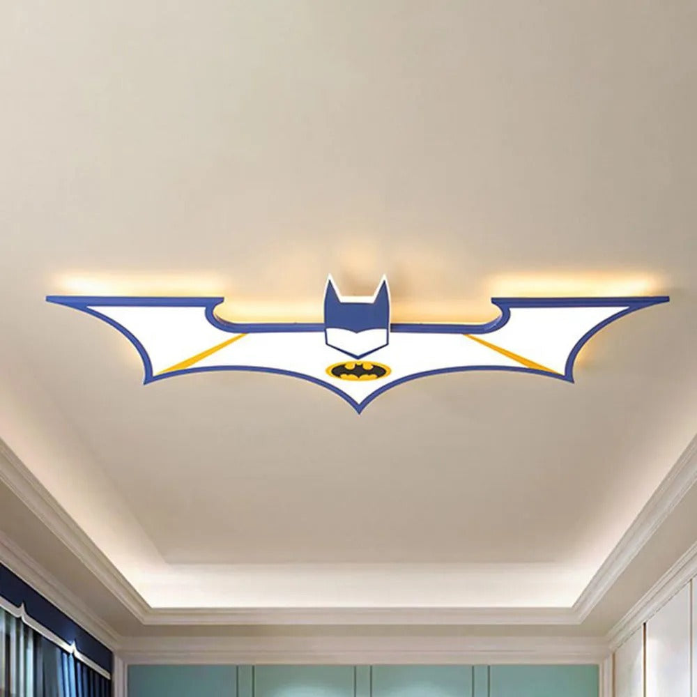 Aria LED Kindliche Fledermaus Acryl Deckenleuchte, Schwarz/Blau, Wohnzimmer