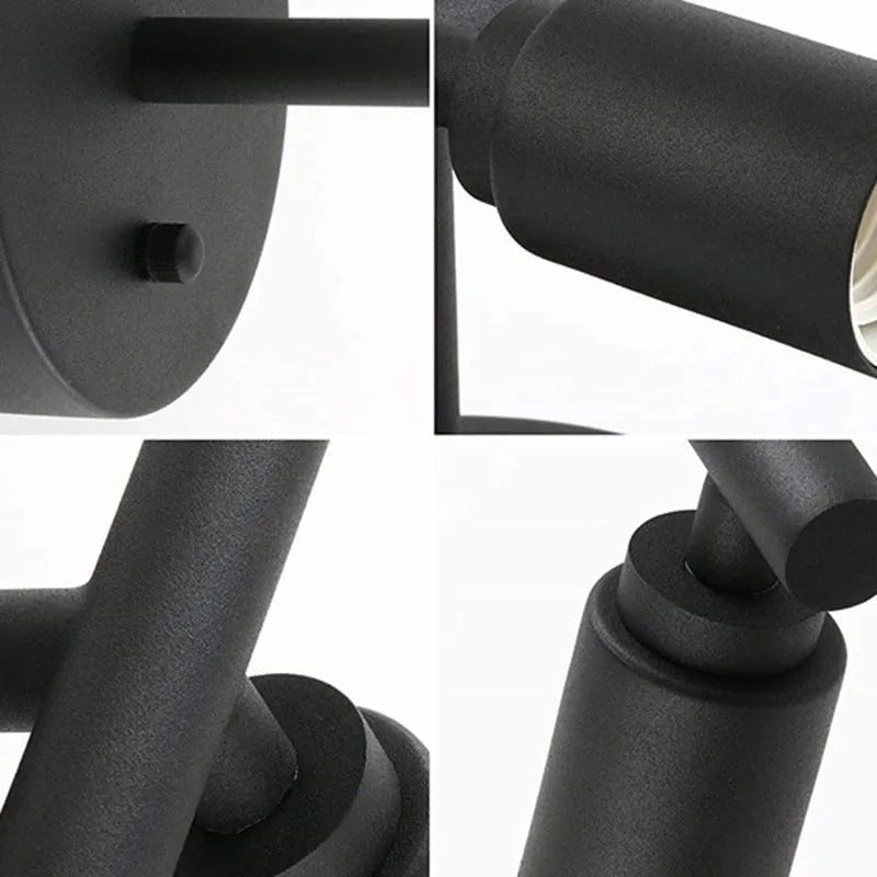 Silva Modern LED Wandleuchte Schwarz Badezimmer Metall Glas 3/4 Licht