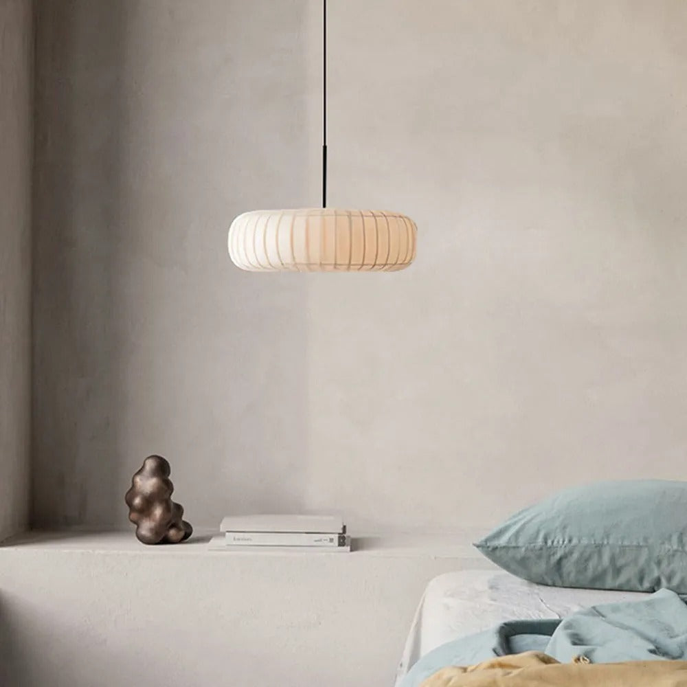 Ritta Kreativ Runden Pendelleuchte Textil Wohnzimmer Flur Esszimmer