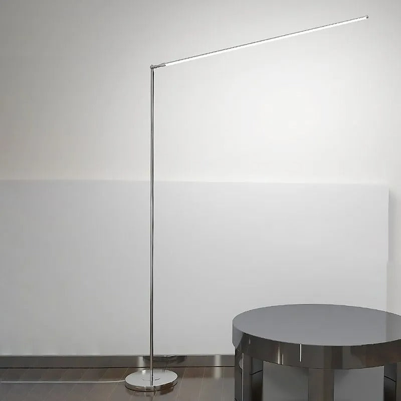 Arisha Modern Stehleuchte Silber, Wohnzimmer, Metall Acryl