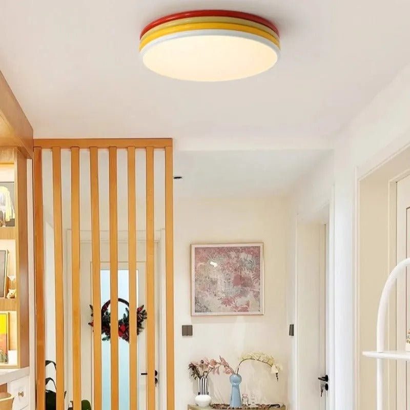 Arisha Modern LED Deckenleuchte Rot Metall Schlaf Ess Wohnzimmer