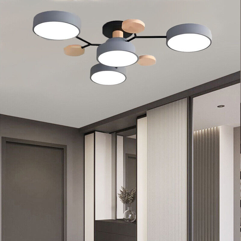Arisha Geometrische Flush Mount Deckenleuchte Acryl/Holz Wohnzimmer