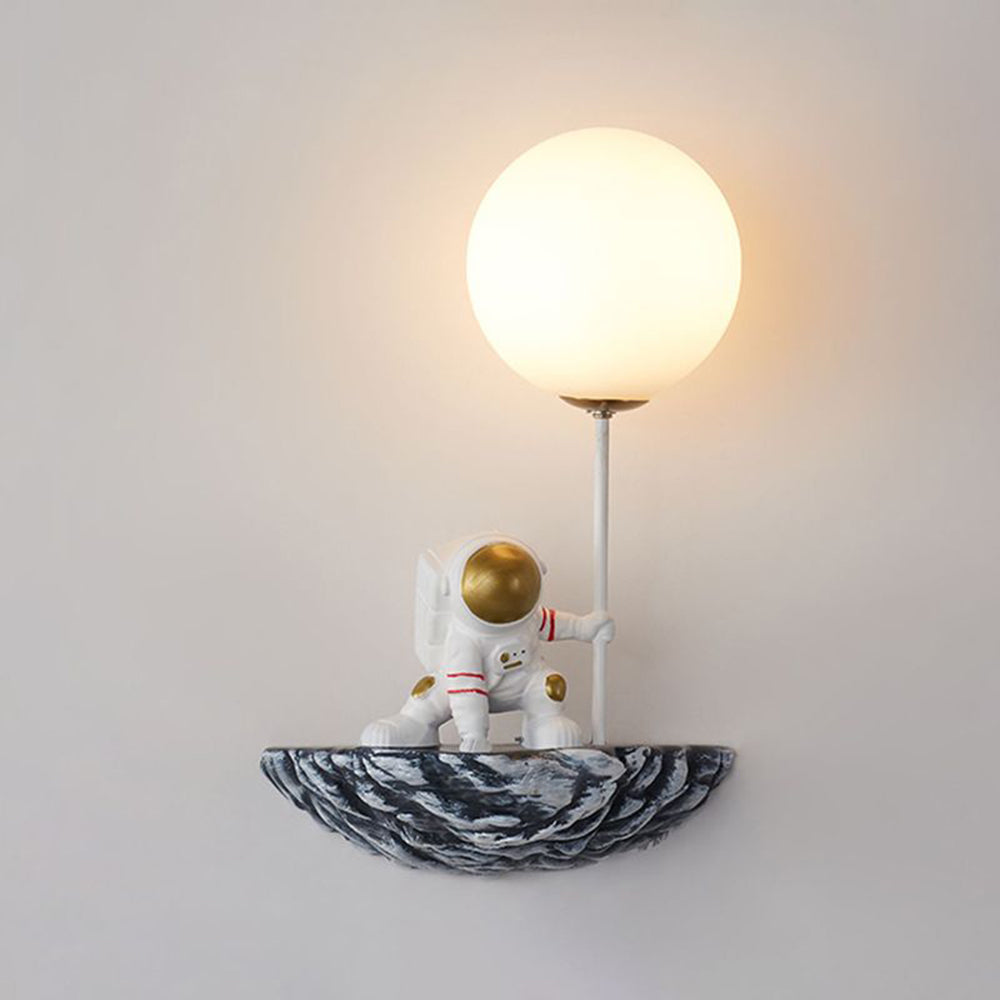 Aria Moderne LED Wandleuchte Weiß Schlafzimmer/Kinderzimmer Glas