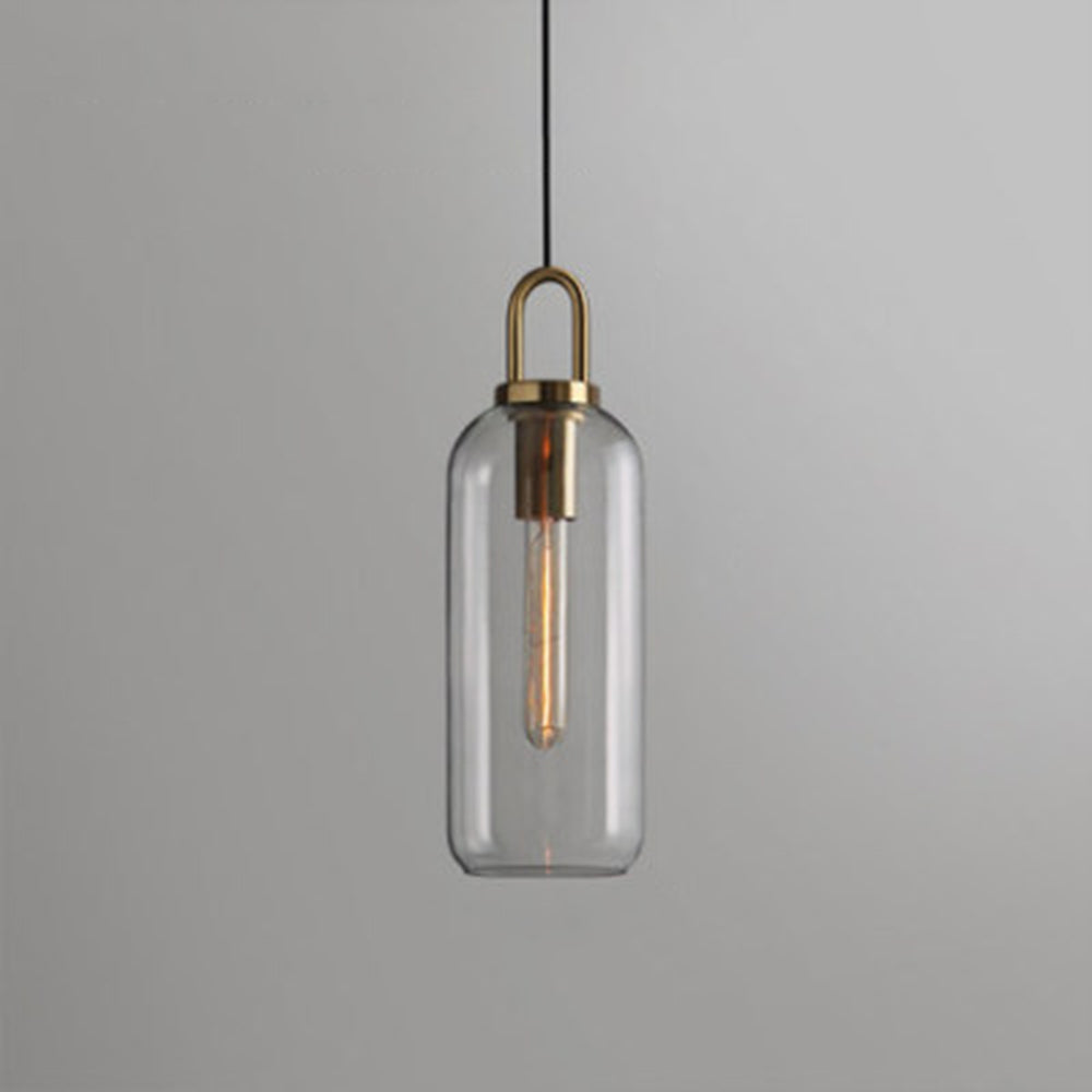 Valentina Industriale LED Pendelleuchte Gold/Schwarz Schlaf/Wohnzimmer Glas