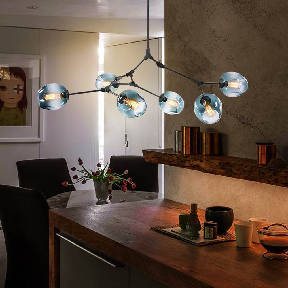 Valentina Pendelleuchte Schwarze/Gold Wohnzimmer/Schlafzimmer Glas