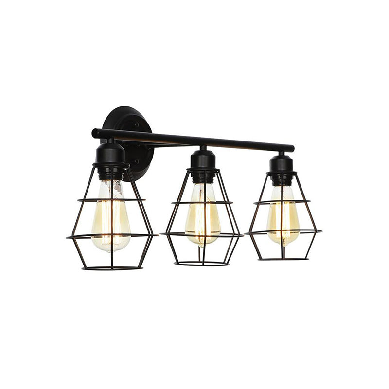 Silva Retro Industrie Wandleuchte 4 Stile,Arbeitszimmer/Esszimmer/Wohnzimme, Schwarz, Metall