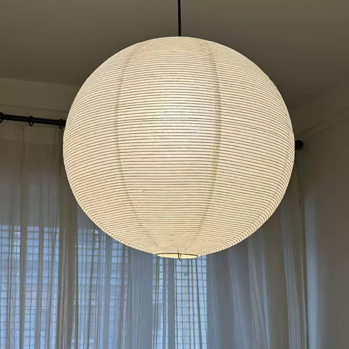 Noveno Pendelleuchte Bambus Washi-Papier rund