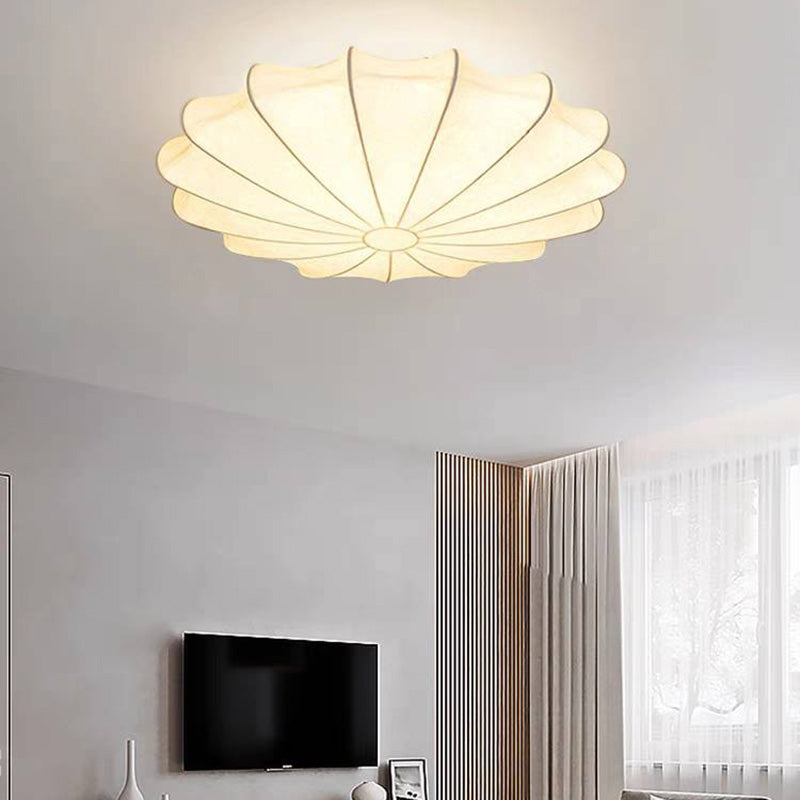 Ritta Design LED Deckenleuchte Weiß Schlaf/Wohnzimmer Stoff