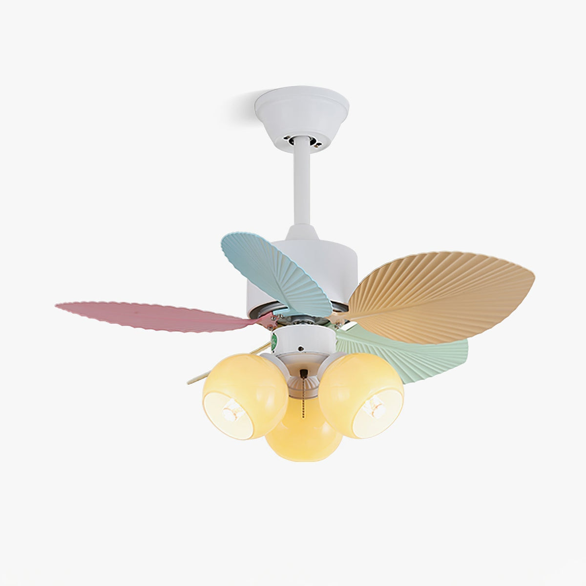 Celoia bunte Glas-Deckenventilator mit Beleuchtung