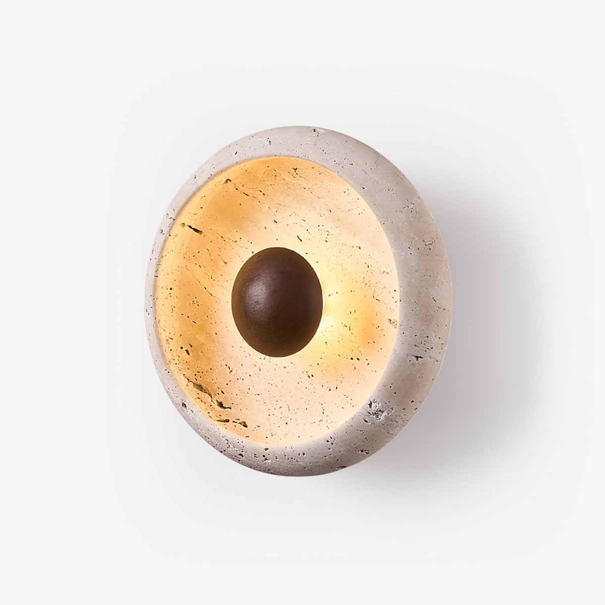 Serinaria Orb-Shaped Travertine Wandleuchte