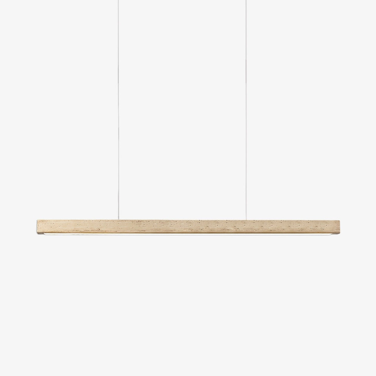 Lyven Minimalistische Travertin-Pendelleuchte linear