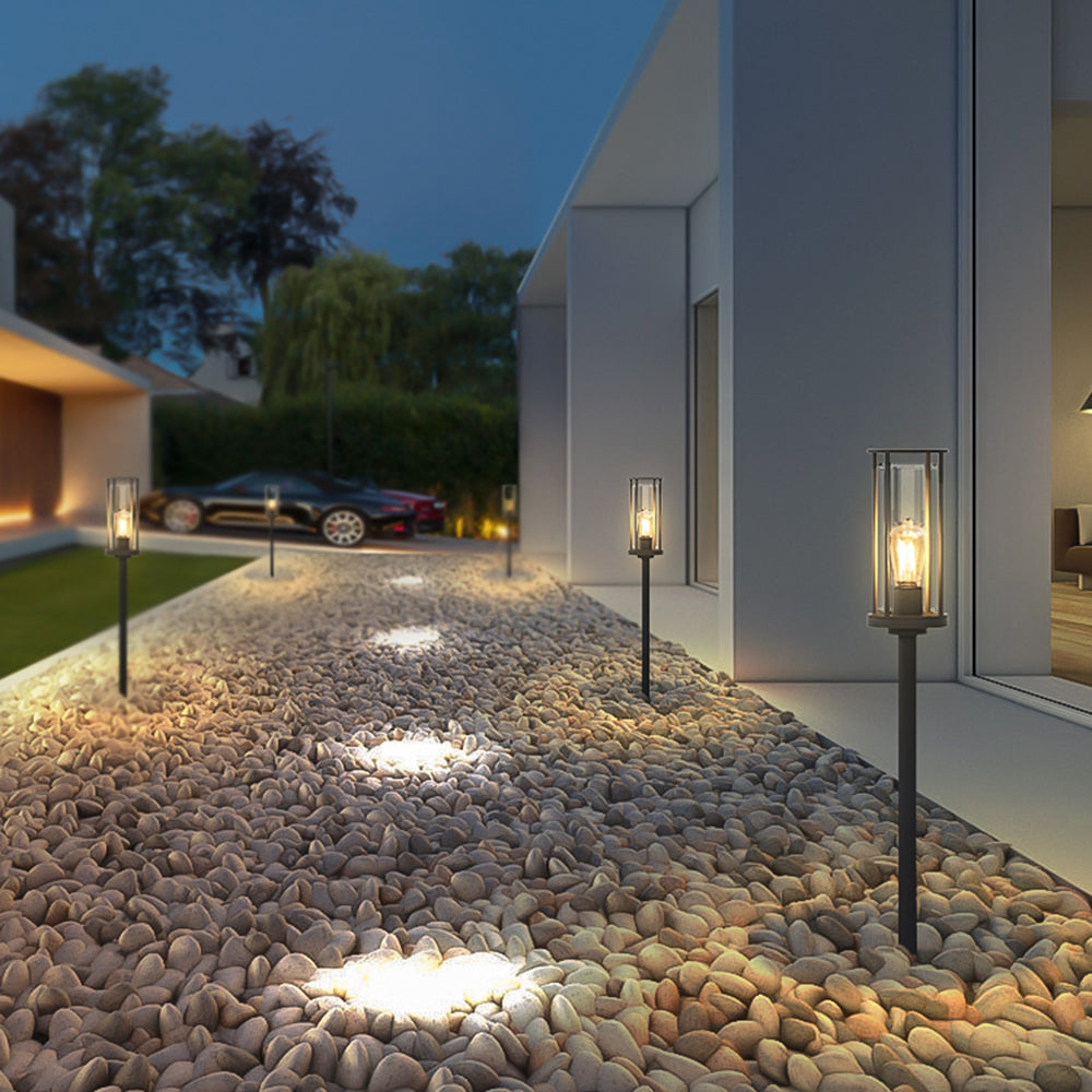 Ray ModernSolar LED Außenleuchte Schwarz Garten/Terrasse Metall Acryl