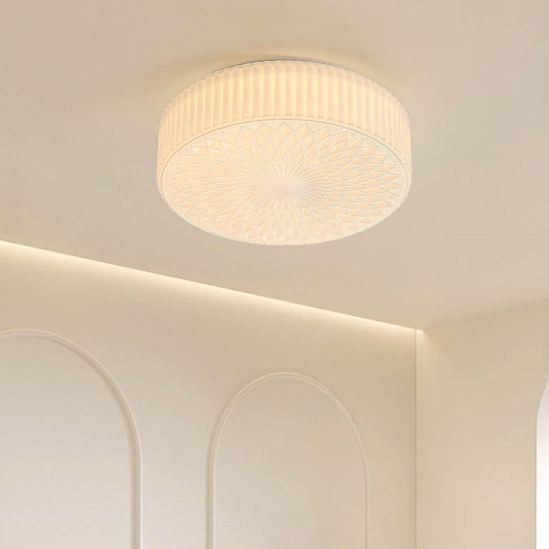 Valentina Modern LED Deckenleuchte Weiß Glas Schlaf Wohnzimmer