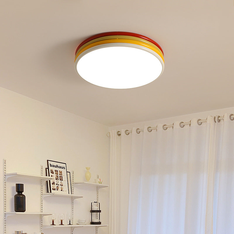 Arisha Modern LED Deckenleuchte Rot Metall Schlaf Ess Wohnzimmer