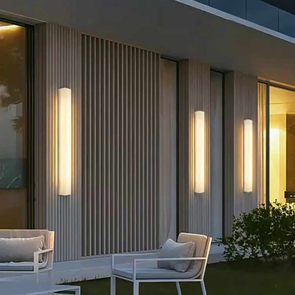 Arisha Modern Rechteckig LED Solar Außenwandleuchte Acryl Garten Flur