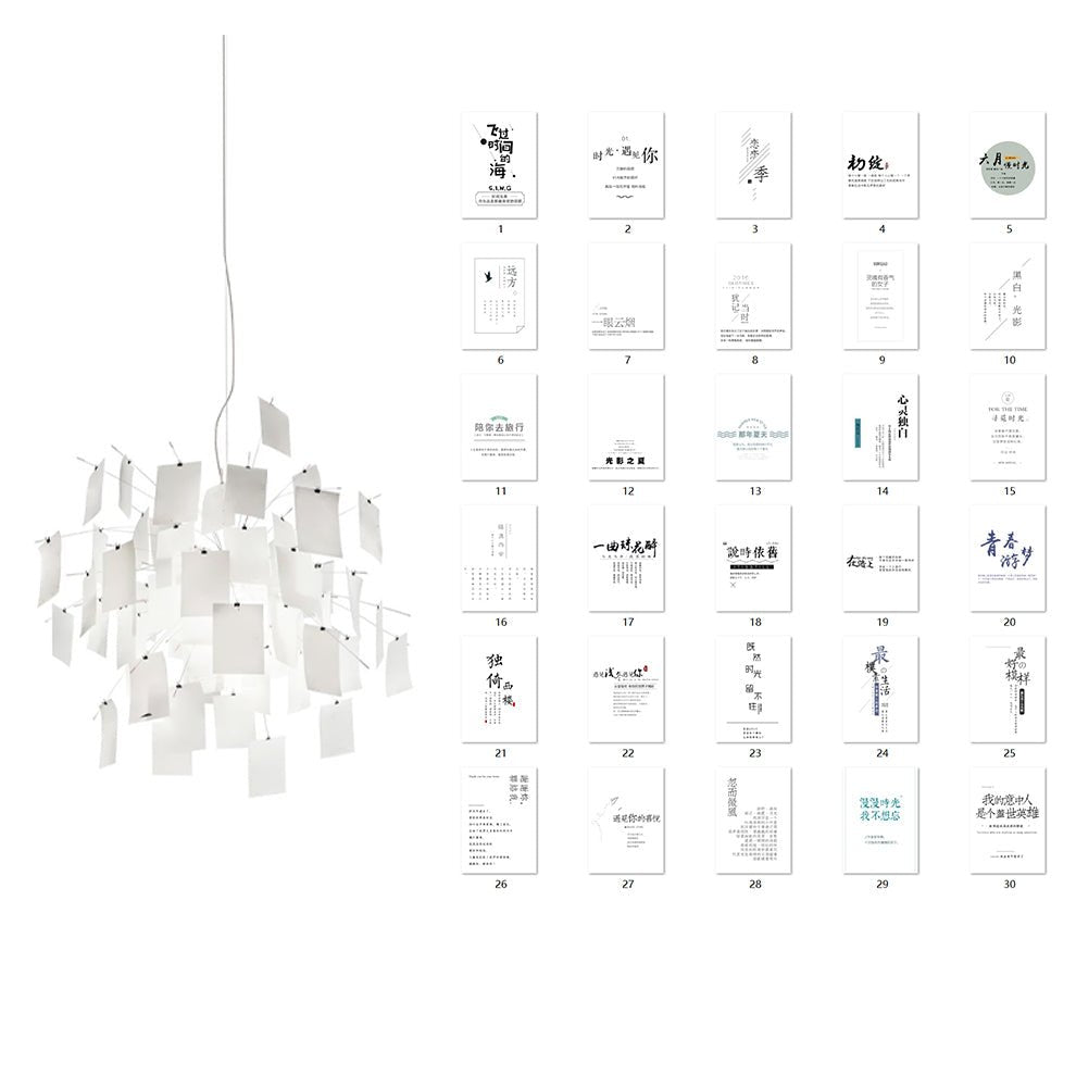 Lunerira Kronleuchter aus Papier – zeitgenössisches Design für das Wohnzimmer
