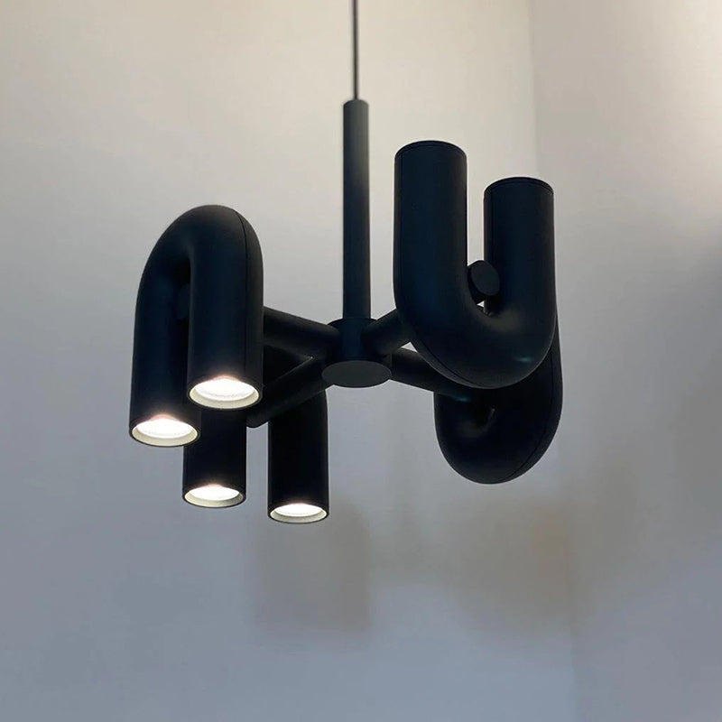 Arisha Modern LED Pendelleuchte Schwarz/Grau/Orange Wohn/Schlaf/Ess/Kinderzimmer Metall&Acryl 4/6 Flammig