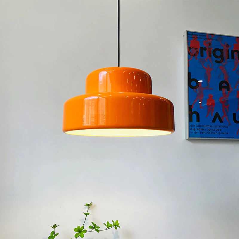 Arisha Vintage Pendelleuchte Orange Metall Esszimmer