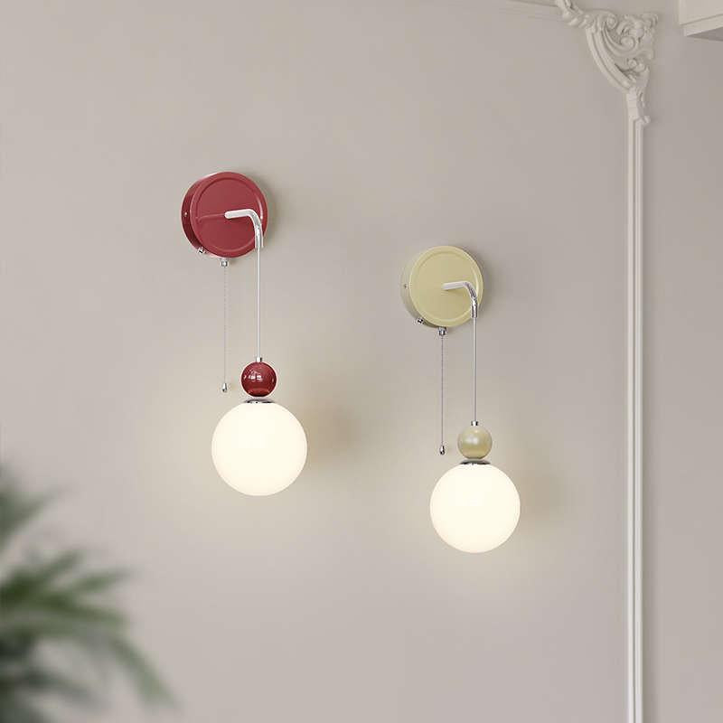 Valentina Modern LED Innenwandleuchte Rot Kaffee Glas Schlafzimmer