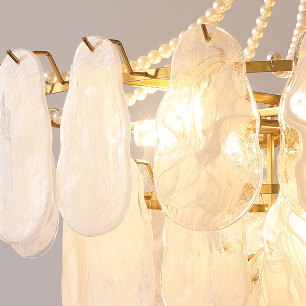 Kristy Vintage LED Kronleuchter Kerze Gold Esstisch/Schlaf/Wohnzimmer Metall Glas