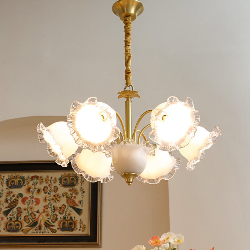 Arisha Retro LED Kronleuchter Metall/Glas Wohnzimmer/Schlafzimmer