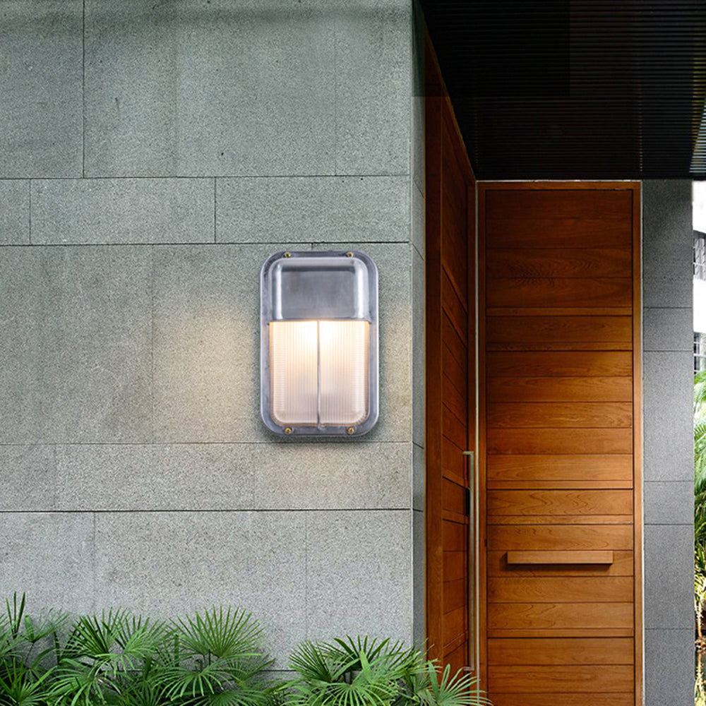 Ray Wasserdichte Wandleuchte Modern Silbrig,Außen, Metall Glas