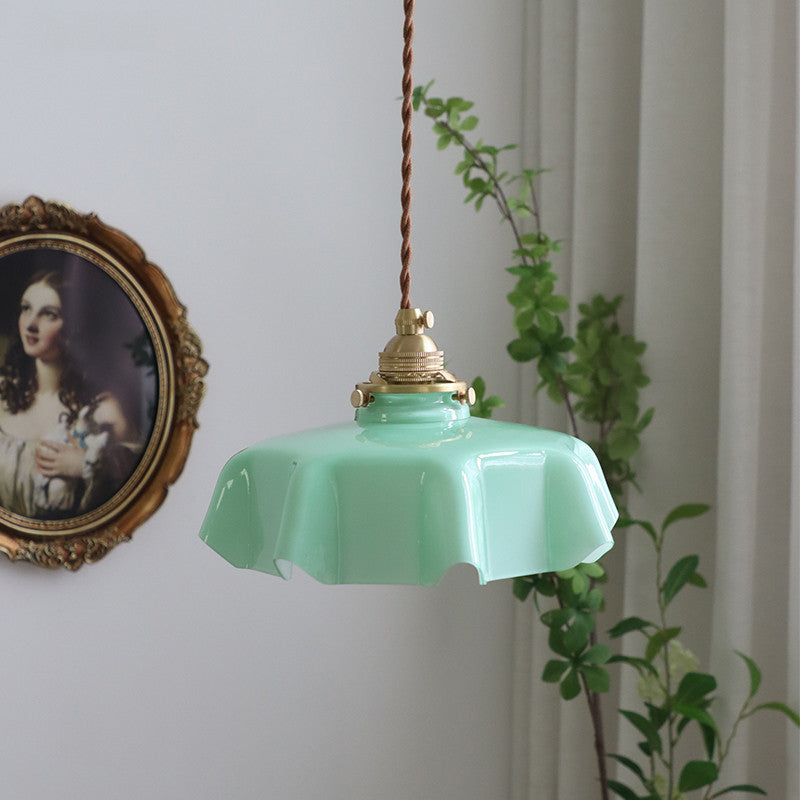 Valentina Vintage LED Pendelleuchte Glas/Holz/Metall Schlaf/Esszimmer