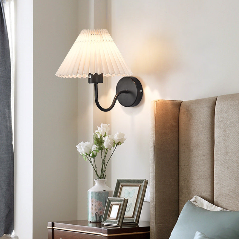 Arisha Vintage LED Innenwandleuchte Schwarz Metall Schlafzimmer